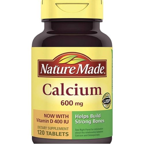 Nature Made Calcium 600 mg with Vitamin D3, Dietary Supplement for Bone Support, 220 Tablets