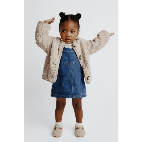 DENIM OVERALL DRESS WITH BLOOMERS - Mid-blue | ZARA United States