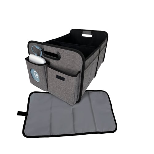 Monbebe Collapsible Trunk Organizer and Changing Station with Wipes Case, Soho, Infant & Toddler, Unisex