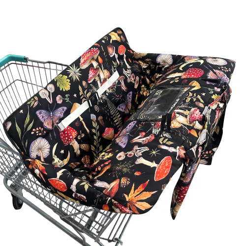 Shopping Cart Cover for Baby,2-in-1 Baby Cart Covers with Portable Cloth Bag Cart Seat Pad for Babies Grocery Cushion Cover Restaurant,Suitable for All Supermarkets and Restaurants