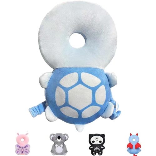 Baby Head Protector Backpack for Falling Crawling and Walking Toddler Essentials Harness Infant Koala Toys Helmets Baby Lover Halloween Gifts for 0.5-2 Years (Blue_Turtle)