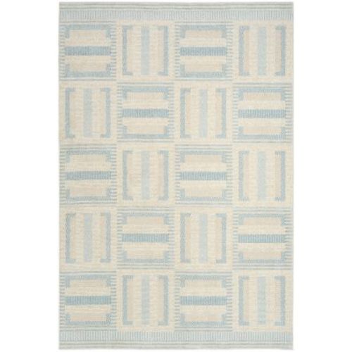 Nourison Nordic 4' x 6' Ivory Blue Modern Indoor Rug