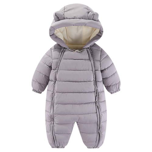 Lenpel Baby Girls Boys' Snowsuits Newborn Infant Cute Zip up Hooded Quilted Puffer down Romper Winter Padded Jumpsuit