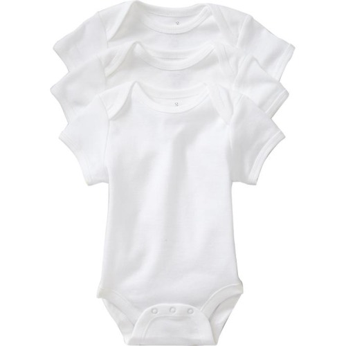 Jersey Bodysuit 3-Packs for Baby in White, size: 0-3 M