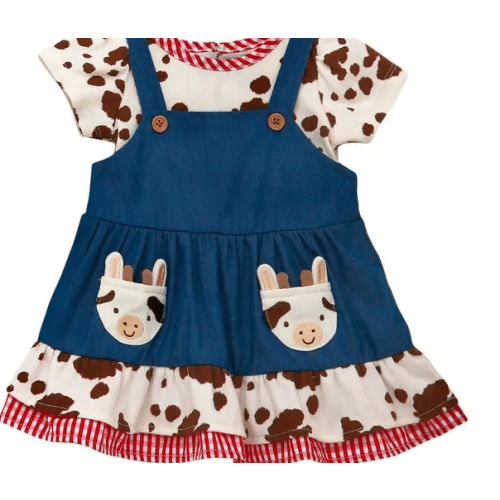 Infant Girl's Western Ranch Jumper Dress Set