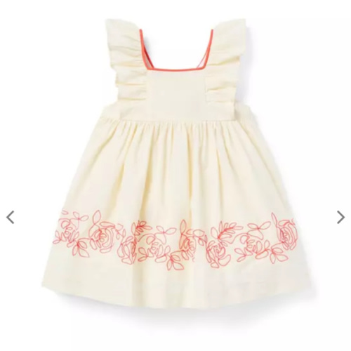 Baby Freshwater Pearl Baby Embroidered Floral Border Dress by Janie and Jack
