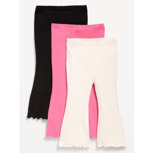 Ribbed Flare-Leg Leggings 3-Pack for Toddler Girls