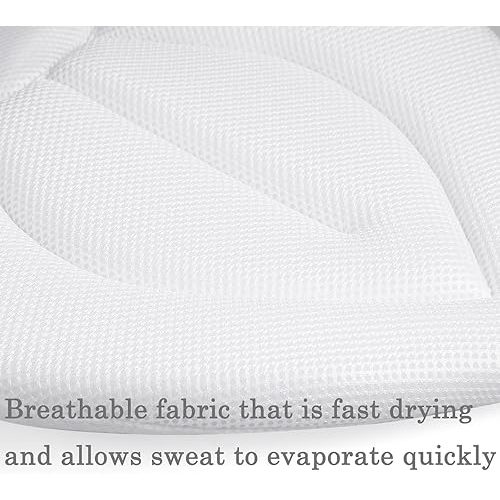 PandaEar Baby Bath Pad for Infant Newborn | Soft Flower Petals for Sink Bathtub Essentials Shower Gift (Grey)