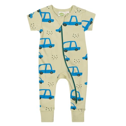 PARADE Organic Signature Print '2-Way' Zip Romper - Short Sleeve