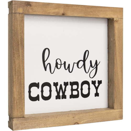 flangairy Western Wall Decor Southwestern Wall Art Shelf Desk Table Southwest Howdy Cowboy Wood Signs Bathroom Bedroom Room Rustic Nursery Farmhouse Themed Home Decoration