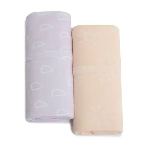 Bubba Nordic 2 Pack Jersey Wrap Peach/Lilac | Baby Bunting AU
