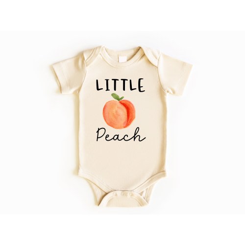 Little Peach Baby Bodysuit, Baby Bodysuit, Baby Girl Outfit, Peach Birthday, Peach Baby Shower, Baby Clothes, Baby Shower Gift