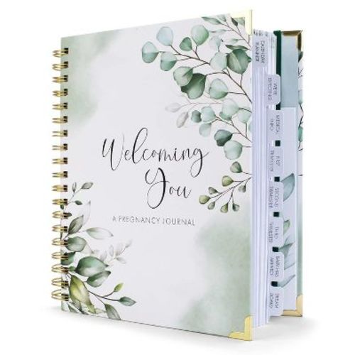 Pregnancy Journal and Memory Book with Stickers and Keepsake Pocket - Lovely Gift for First Time Moms
