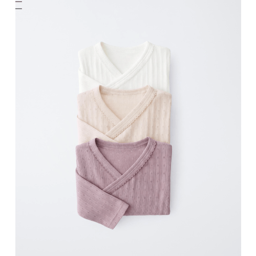 Three-Pack Pointelle Crossover Bodysuits