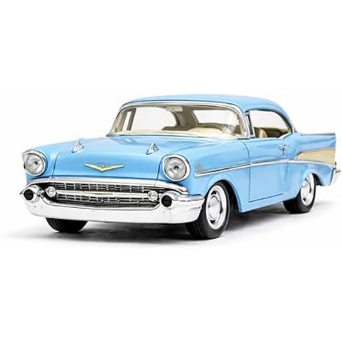 KiNSMART 1957 Chevy Bel Air Coupe 1:40 Scale 5" Die Cast Metal Classic Toy Car (Blue)