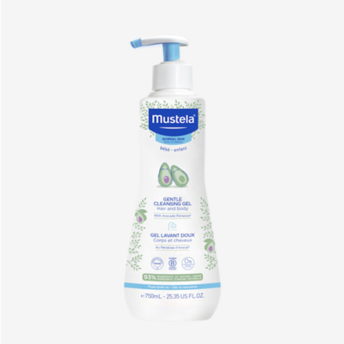 Mustela Gentle Cleansing Gel - Baby Wash for Delicate Skin and Hair - Newborn-Safe Cleanser - Made with with Natural Avocado Perseose - 1 or 2-Pack - Various Sizes