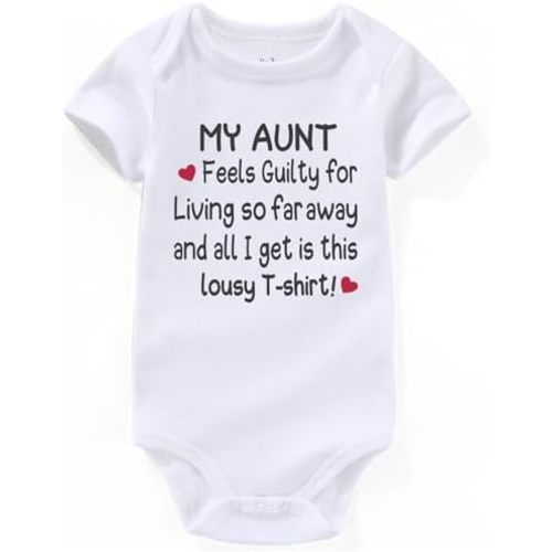 Funny Guilty Aunt Baby Clothes Boy My Auntie Loves Me infant Girl bodysuits Unisex white
