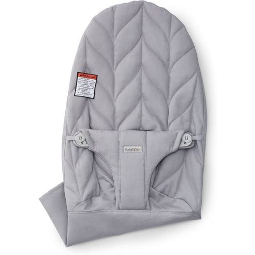 BabyBjörn Fabric Seat for Bouncer, Cotton, Petal Quilt, Light Gray