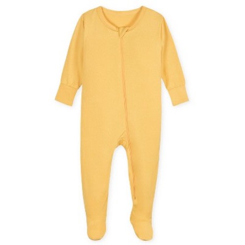 Gerber Baby and Toddler Buttery-Soft Snug Fit Footed Pajamas, Color: Honey, Size: 3-6 months