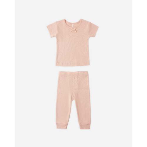 Pointelle Tee + Legging Melon