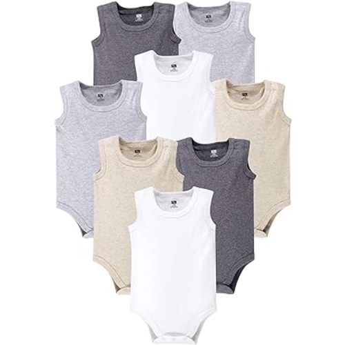 Hudson Baby Unisex Baby Cotton Sleeveless Bodysuits