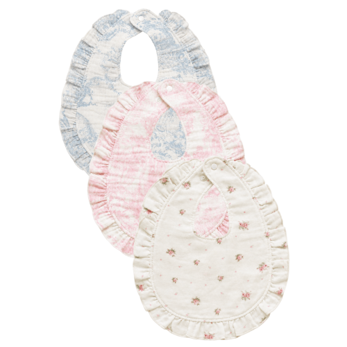 RUFFLE MUSLIN BIB