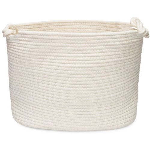 Parker Baby Co. Rope Storage Cube Bin - White