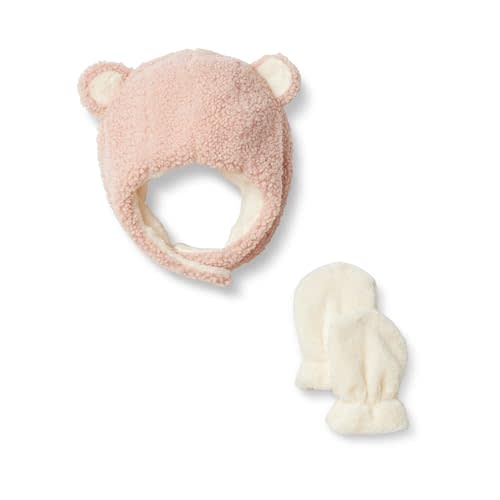 Amazon Essentials x Sofia Grainge Unisex Babies' Hat and Mittens Set