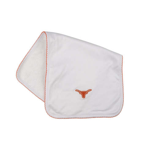 Lil' Longhorn Embroidered Burp Cloth