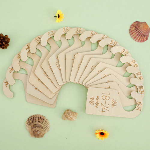 Baby Closet Dividers Cute Baby Clothes Organizer Double Face Baby Closet Organizer for Clothes Organizer Wooden Baby Closet Dividers for Infant to Toddler