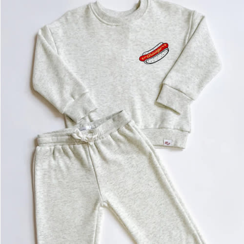 Hot Dog, Deep Dish, Repeat Sweatsuit Set