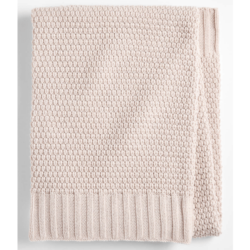 Bubble Knit Hushed Violet Organic Cotton Baby Stroller Blanket