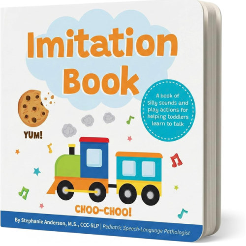 Imitation Book: Interactive & Fun Learn to Talk Board Book For Toddlers Ages 0-4, Written by a Speech Therapist
