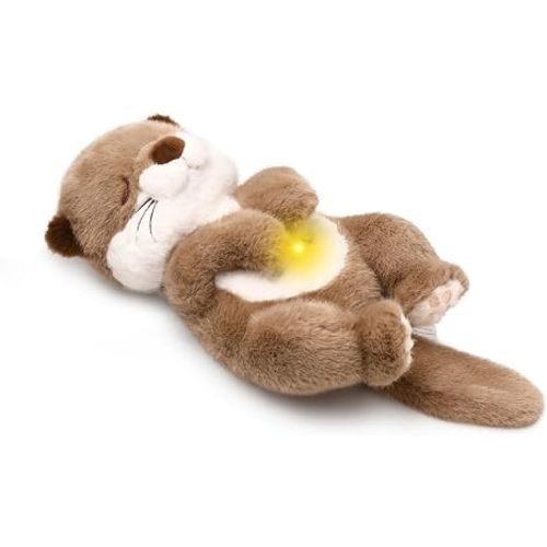 LUKETURE Breathing Otter Stuffed Animal Plush Toy | Rhythmic Motion with Soft Night Light, Gentle Sounds and Extra-Soft Plush for Home, Travel and Everyday Cuddles