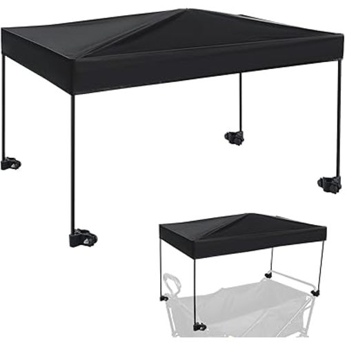 Wagon Canopy Cover, Garden Portable Outdoor Push Awning, Stroller Canopy for Garden Wagon, Shopping, Camping, Fits Folded and Collapsible Wagons, 22 × 35.4 Inch