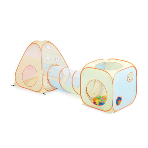 STAROUS 3-in-1 Kids Play Tent with Tunnel, Pop Up Playhouse for Toddlers, Boys & Girls, Indoor/Outdoor Target Game Tent with 6 Dart Balls