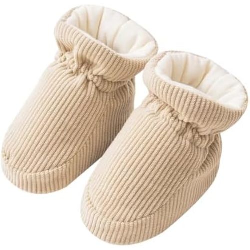 Baby Booties Newborn Fleece Cozy Soft Warm Crib Shoes for Infant Boys Girls