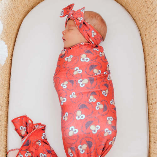 Knit Swaddle Blanket - Elmo