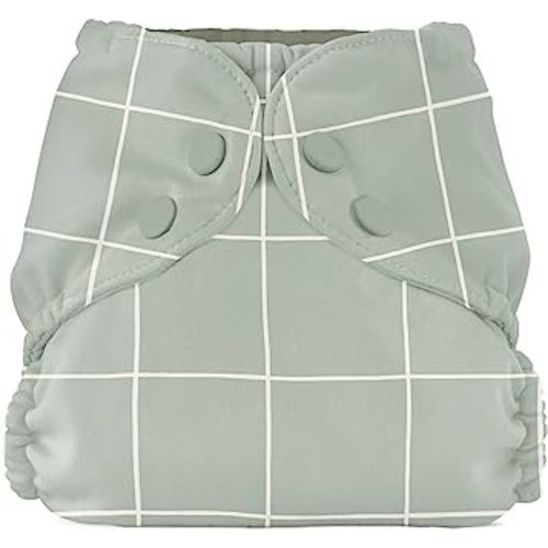 Esembly Cloth Diaper Cover - Reusable Swim Diaper, Waterproof, Breathable - Adjustable Outer Layer Over Absorbent Inner for Blowout Protection - Lattice, Size 1 (7-17lbs)