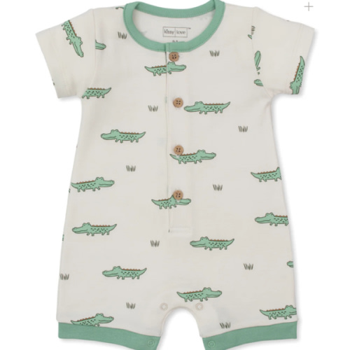Kissy Love Crocodile Walk Short Playsuit