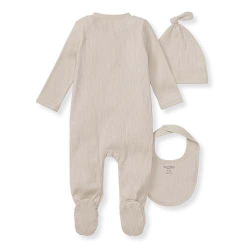 Organic Cotton Jumpsuit, Bib & Hat 3 Piece Set - Limestone – Burt's Bees Baby