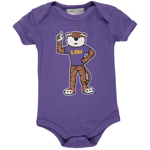 LSU Tigers Two Feet Ahead Infant Big Logo Bodysuit - Purple