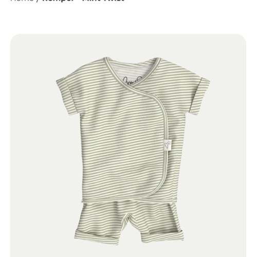 Romper - Mint Twist – Bonsie Skin to Skin Babywear