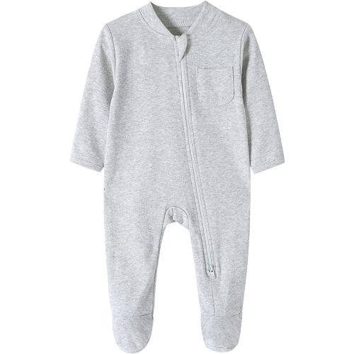 Baby Kids Sleep and Play Baby Cotton Sleeper Zip Front Footed Pajamas 0-12 Month
