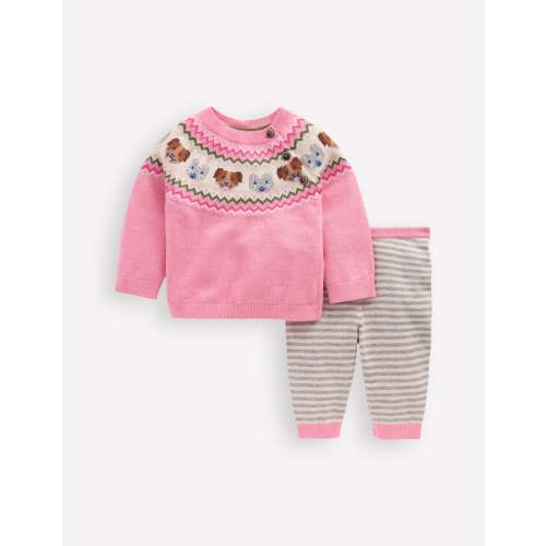 Fun Knitted Play Set-Vintage Pink Pets