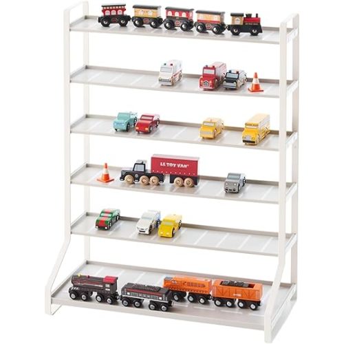 Yamazaki Home Tower Train Storage Display | Hotwheels Model Car Display | Kids Toy Storage - Steel