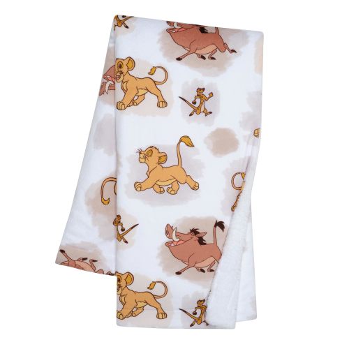 Amazon.com: Lambs & Ivy Disney Baby Lion King Safari Soft White Fleece Baby Blanket