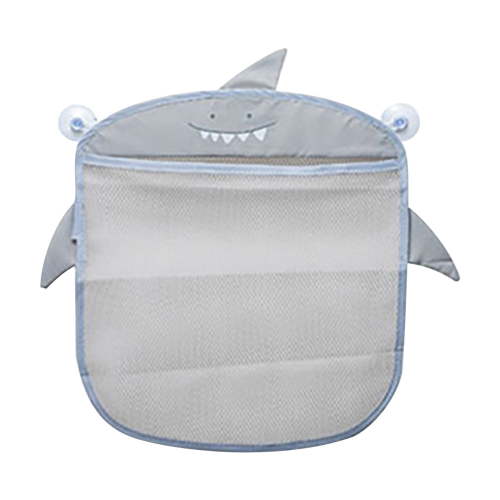 Qonioi Shower Toy Storage Mesh Bag, Removable Suction Cup Hanging Bag for Bath Toys, Kids Bathroom Organizer with Drainage for Wall Bathtub Window