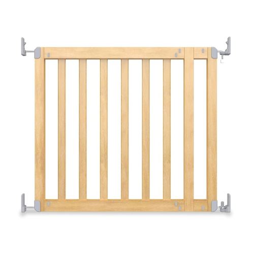 Ingenuity The Doorway 36S Series Custom Collection, Safety Pet & Baby Gate, 30"-36" Wide, 28" Tall, Pressure or Hardware Mounted, Install Wall to Wall in Doorway, Natural Wood Panels Ready for Paint
