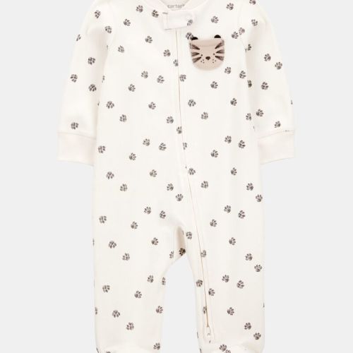 Baby Tiger Print 2-Way Zip Cotton Sleeper | Carter’s Oshkosh Canada